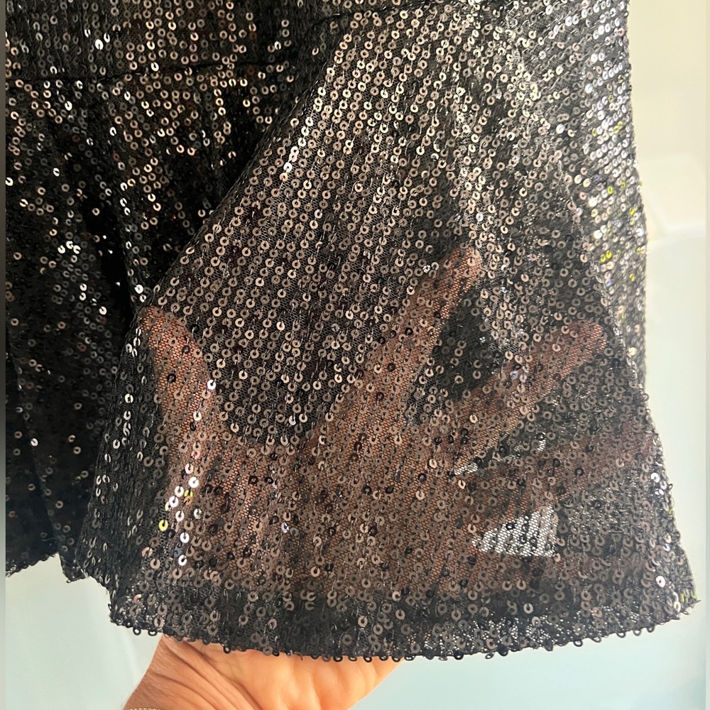 Molly Bracken Black Sequin Mini Skirt Small NWT - Picture 8 of 12